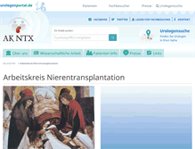 Tablet Screenshot of nieren-transplantation.com
